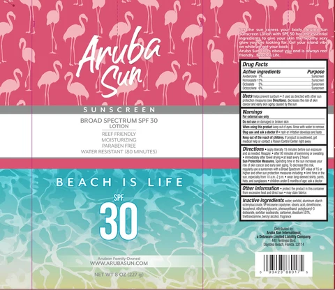Aruba Sun SPF 30 Sunscreen 포장