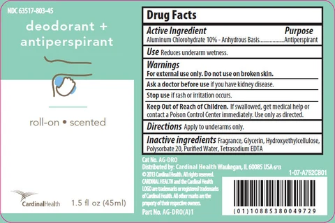 Roll On Anti-Perspirant (Alcohol Free) packaging