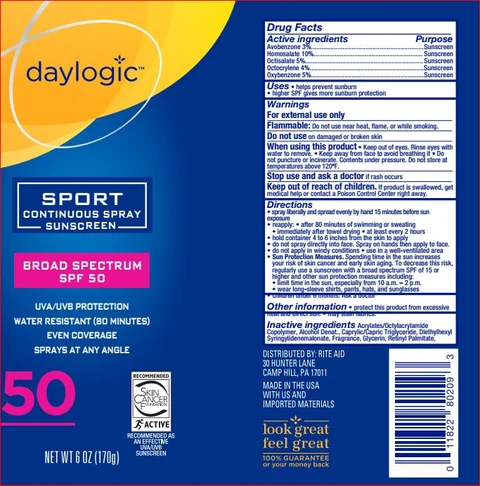 Sport SPF 50daylogic packaging