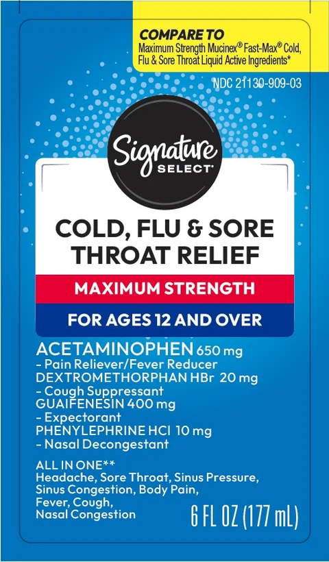 COLD, FLU and SORE THROAT RELIEF packaging
