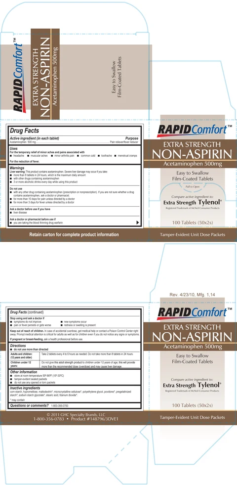 Rapid Comfort Extra Strength Non Aspirin 포장