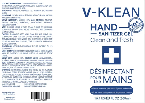 Hand Sanitizer packaging