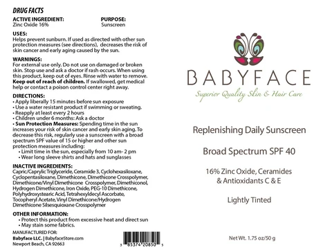 Replenishing Daily Sunscreen 포장