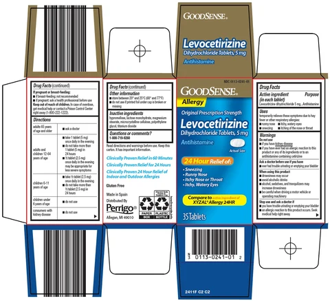 good sense levocetirizine packaging