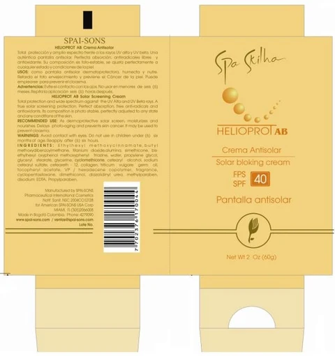 SPA SKILHA HELIOPROT AB SPF 40 포장