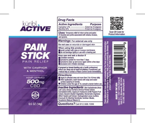 Kuribl Active Pain packaging