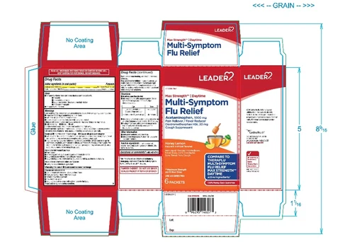 LEADER Multi Symptom Flu Relief Daytime Max Strength packaging