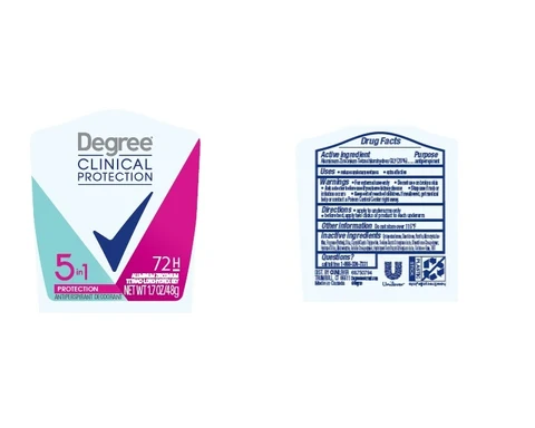 Degree5 In 1 Clinical Protection Antiperspirant and Deodorant 포장
