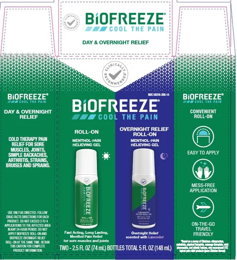 Biofreeze Roll-On and Overnight Roll-On 포장