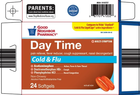 good neighbor pharmacy day timecold and flu packaging