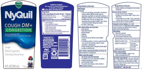 Vicks NyQuilCough DM plus Congestion 포장