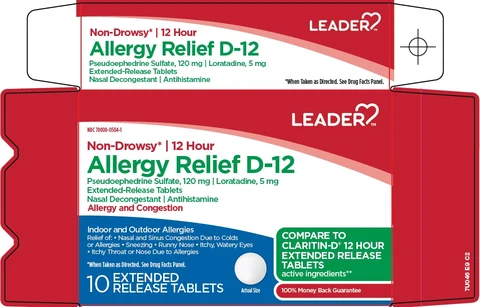 Leader Allergy Relief D12 packaging