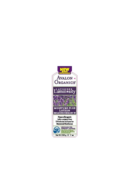 Avalon Organics Lavender Luminosity Moisture Plus SPF15 포장