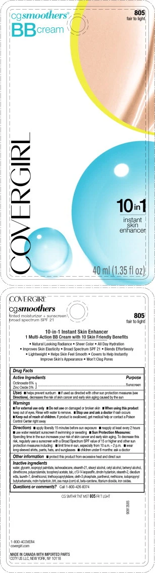 Covergirl cgsmoothers BB Tinted MoisturizerBroad Spectrum SPF 21 (all shades) 포장