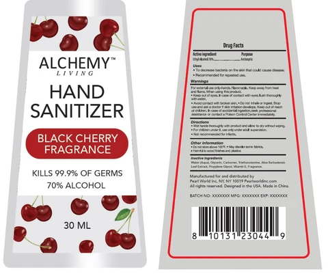 ALCHEMY LIVING HAND SANITIZER BLACK CHERRY FRAGRANCE 포장