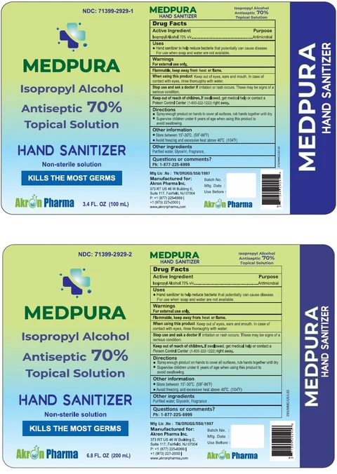 MEDPURA Hand Sanitizer Topical Solution 포장