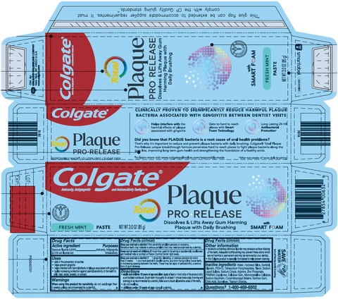 Colgate Total Plaque Pro Release Fresh Mint 포장