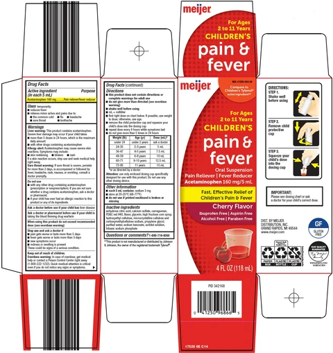 Childrens Pain and Fever packaging