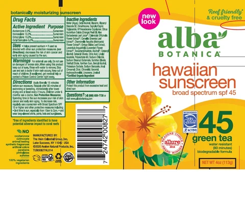 AL0082706 Alba Botanica HW Sunscreen Green Tea SPF45 포장