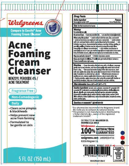 Walgreens Acne Foaming Cleanser packaging