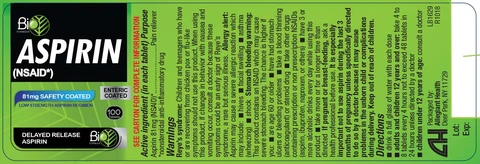 Bio Formula Aspirin 81mg Label 100ct