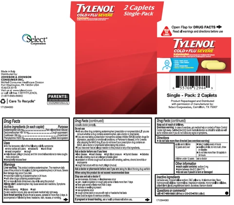 Tylenol Cold Plus Flu Severe 포장