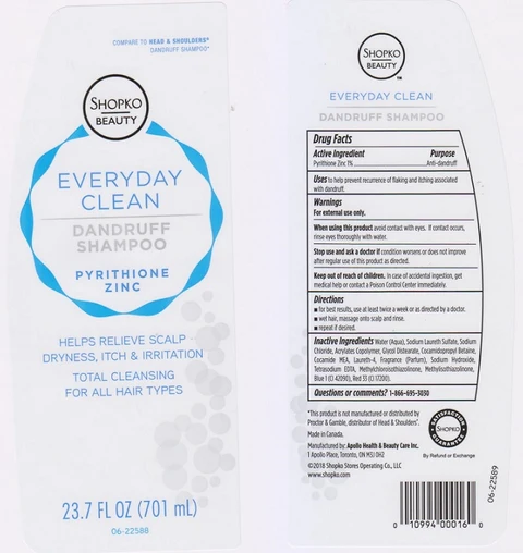 Shopko Beauty Everyday Clean Dandruff 포장