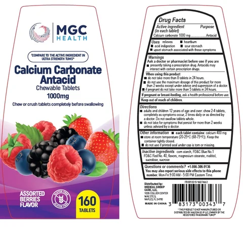 MGC Health Calcium Carbonate AntacidAssorted Berries 포장