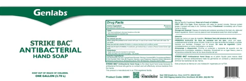 Strike Bac Antibacterial Hand packaging