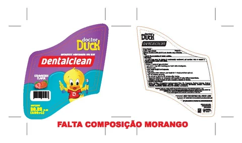 Dentalclean Dr. Duck Strawberry flouride Mouthwash 포장