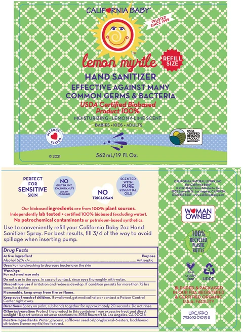 LEMON MYRTLE HAND SANITIZER packaging