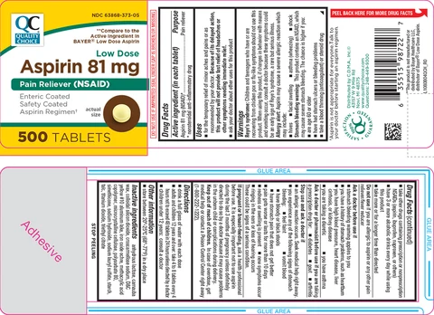 Aspirin 81 mg 포장