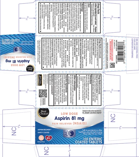 adult low dose aspirin packaging