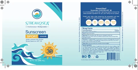 Stream2Sea Broad Spectrum Sport Face & Body SPF 30 32oz