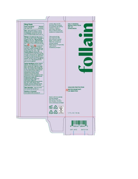 Credo Follain Daily Mineral Sunscreen 포장