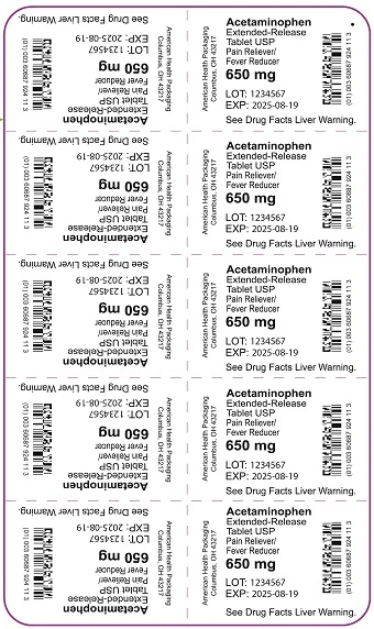 650 mg Acetaminophen ER Tablet Blister.jpg