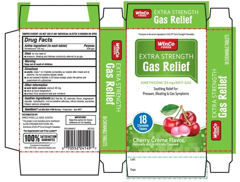 WinCo FOODS Extra StrengthGas Relief packaging