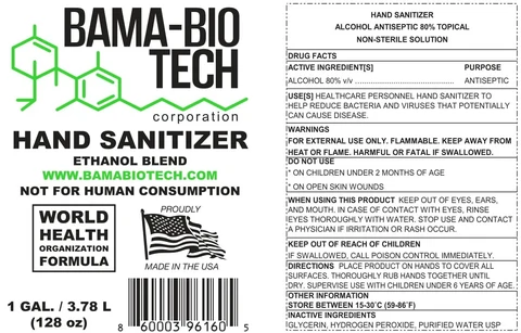 Bama-Bio Tech Hand Sanitizer 80 Ethanol Unscented 포장