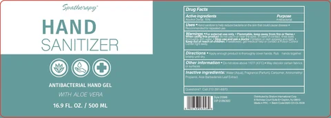 Spatherapy Hand Sanitizer With Aloe Vera packaging