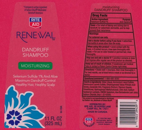 Rite Aid Moisturizing DandruffMedicated Formula packaging
