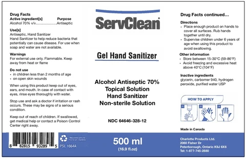 ServClean Gel Hand Sanitizer 포장