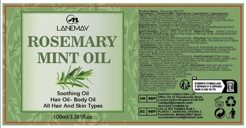 Rosemary Mint Oil packaging
