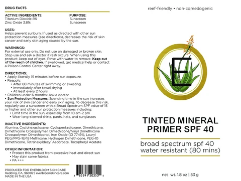 Tinted Mineral Primer SPF 40 packaging