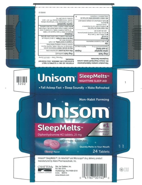 Unisom SleepMelts Nighttime Sleep-Aid 포장