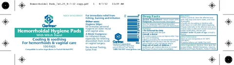 Hemorrhoidal Hygiene pads 포장