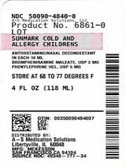 Sunmark Cold and AllergyChildrens 포장