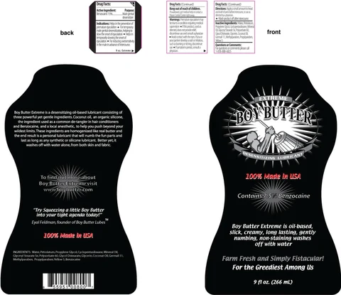 Boy ButterDesensitizing Lubricant packaging