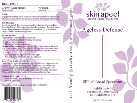 Skin Apeel Ageless Defense SPF 40 Broad Spectrum 포장