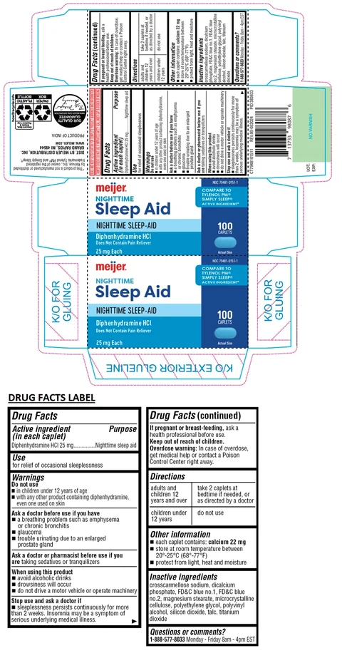 meijer NIGHTTIME Sleep Aid CAPLET 포장