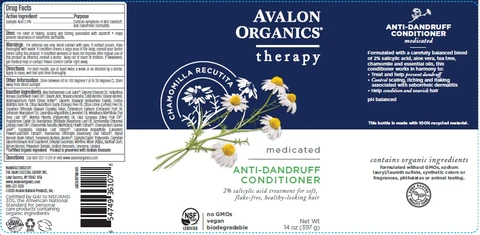 Avalon Organics Antidandruff Conditioner 포장
